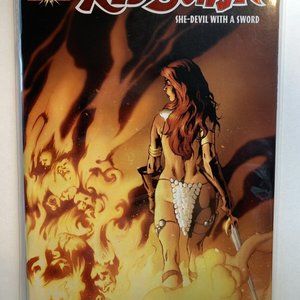 New! Red Sonja #10 High End Red Foul Limited 1/500 W/ COA Dynamite Comics Devil